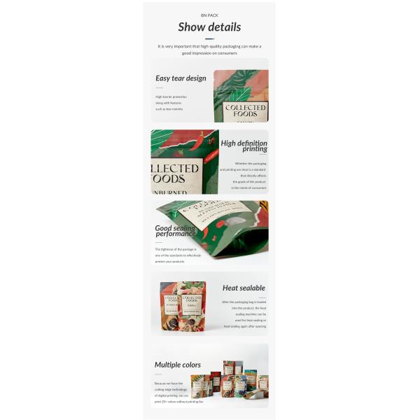 Home Compostable Kraft Paper Stand Up Pouch With PLA Zipper For Daily Food Packaging