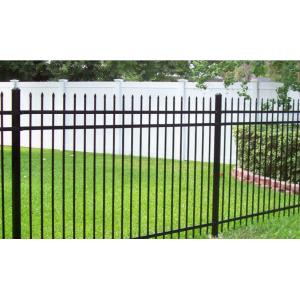 Black Metal Fence Panels Powder Coated 1.8m -- 2.4m Width For Long Time