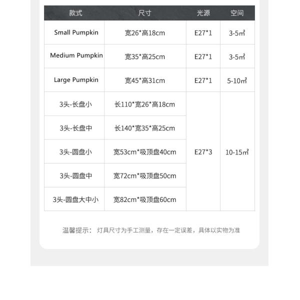 Designer Restaurant Island LED Chandelier Retro Resin Pumpkin Lamp Bedroom Wabi Sabi Pendant Lamps(WH-VP-165)