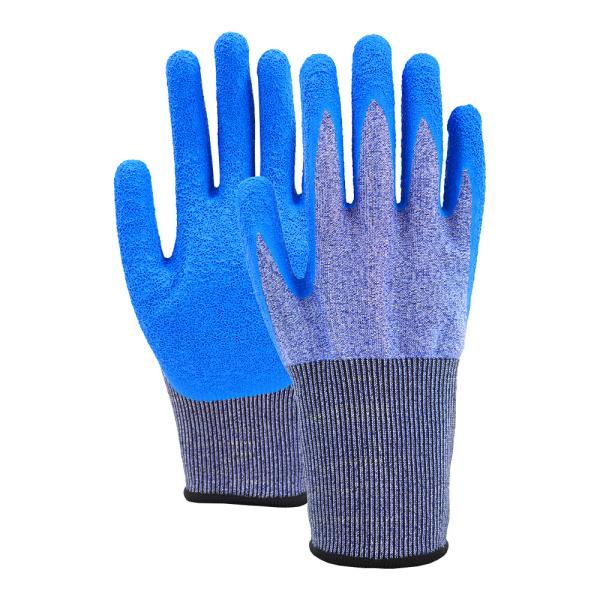 18 Gauge Latex Coated Hand Gloves Cut Resistant ANSI A4 Gloves For Construction