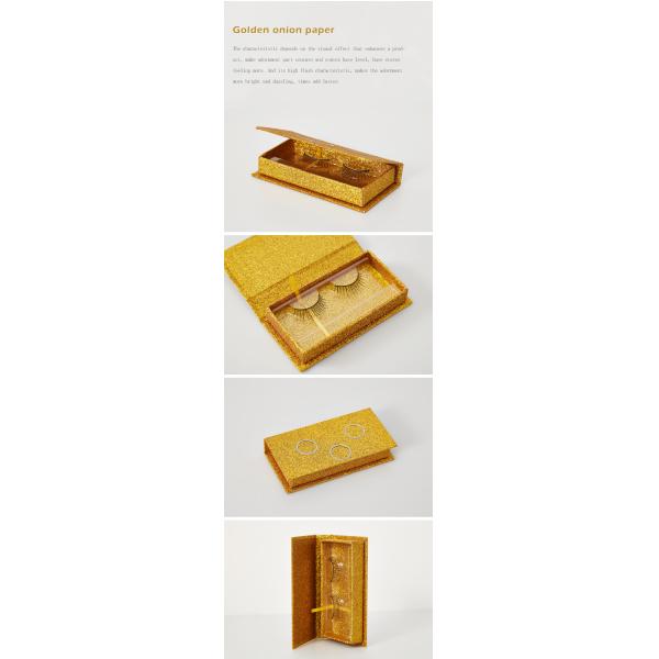 Customized Printed Paper Packaging Eyelashes Flip Top Box with Plastic Tray