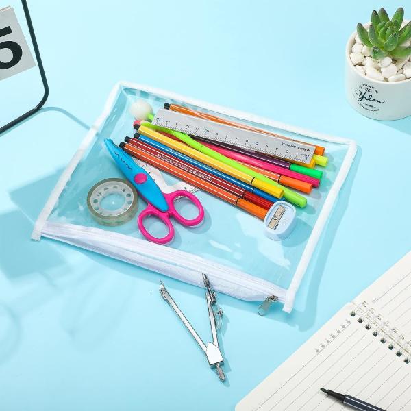 Quality Zipper Pouches Pencil Pouches PVC Makeup Pouch Envelopes Folder Storage Multi Purpose Pouch Document File Organization for sale