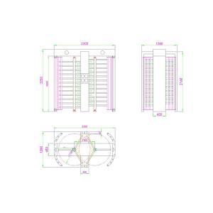 Hotel Fingerprint High Security Turnstile , Access Control IC Safety Swing Gates