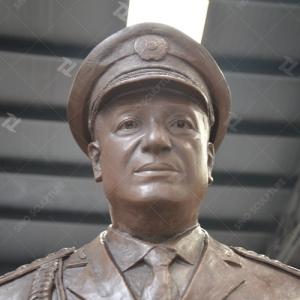 Bronze Sculpture Lifesize Army General with Patinated