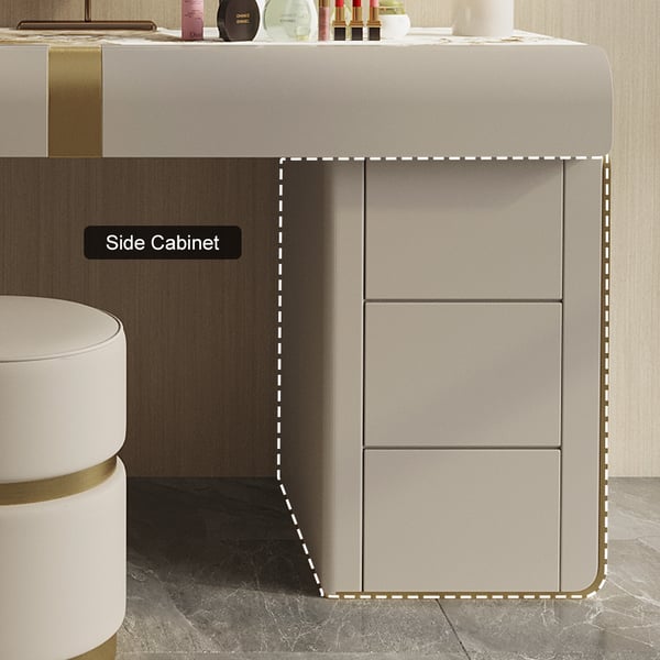 Dressing Table Makeup Mirror Set With Lights For Bedroom And Vanities Desk Drawers Furniture Designs