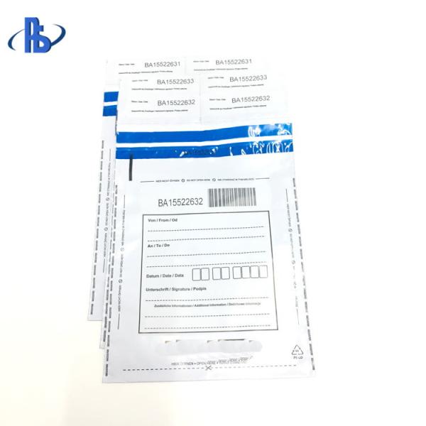 Plastic Tamper Evident Security Bags Eco Friendly For Transportation Company
