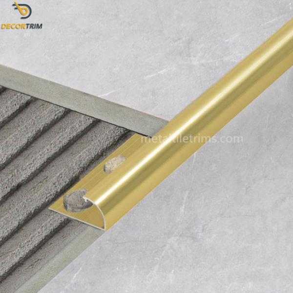 Smooth Curved Tile Trim Aluminium Profile Trim Tiles Decorative Accessories