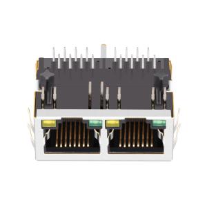 7499021210 / 7499021210A 1x2 Port 100 Base-T Integrated RJ45 Magnetic Jack