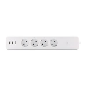 EU 16A 4 Way Smart Power Strip with USB Sub-control Power Metering