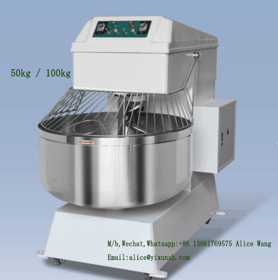 Safe Industrial Bread Mixer 100kg Bread Dough Mixer Machine Low Voltage
