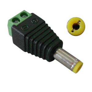 DC Male Plug CCTV Cable Accessories For LED Solor System With Screw Terminals