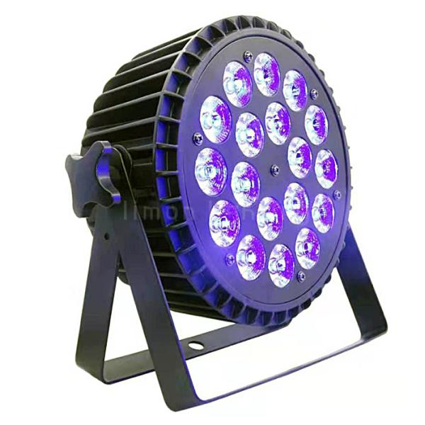 Big Lens DMX 18x10w RGBW 4in1 Aluminum Cast Indoor LED Flat Par Light