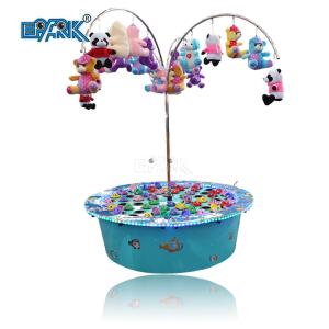 Time Controllable Children Amusement Fishing Machine With Multiple Fishing Rods