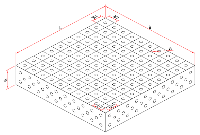 D28 Welding Table Specifications Diagram
