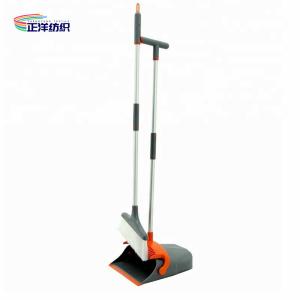 2 Section Plug In Aluminum Pole Plastic Dustpan PP Bristle Combo WindProof Broom And Dustpan Set