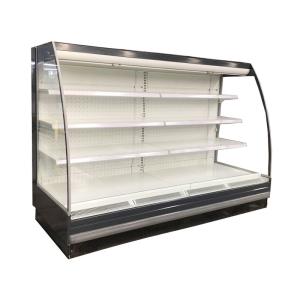 Open Air Display Cooler With Backwall Top Mirror