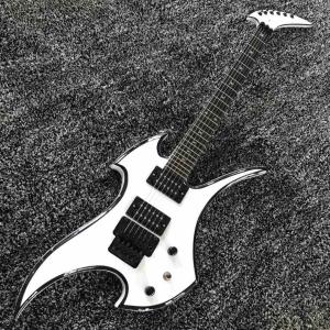 Wholesale 2020 New High Quality Floyd-Rose Irregular Shape Electric Guitar in White With Rosewood Fingerboard from china suppliers