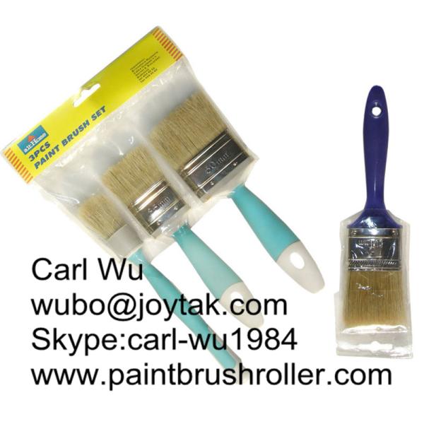 Paint brush natural pure bristle Chinese bristle brush synthetic mixwood handle plastic handle 2 inch PB-007