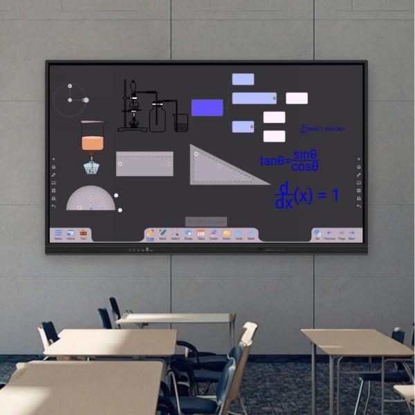 65 inch LCD Teaching Board MultiTouch Interactive Display Smart Board Interactiv