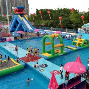 Creative Logo Customized Printed Water Park Floating Water Obstacle Course