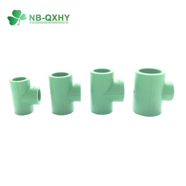 DIN Standard 20mm-110mm PP-R Forged Plastic Reducing Tee for Water Supply