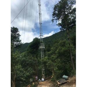 Hot Dip Galvanized Communication Lattice 5g Guyed Mast Tower
