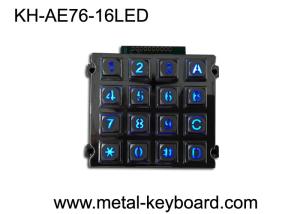 China Rugged Numeric Keypad , Metal Kiosk Keyboard with 16 Keys Backlit Dot Matrix on sale
