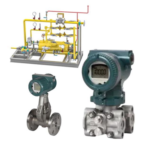 Quality Pressure/flow control system equipped with a Yokogawa VY series vortex flowmeter and an EJX series 910A multivariable transmitter for sale