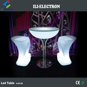 Commercial LED Light Cocktail Table , Illuminated Bar Table Wireless For Party