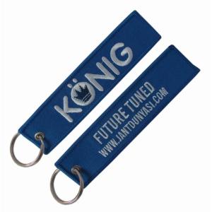 Remove Before Flight Embroidered Keychains With Eyelet Ring
