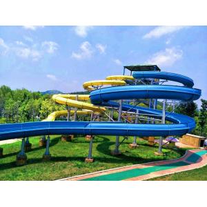 Water Park Playground Swimming Pool Games Water Fiberglass Spiral Slide Set