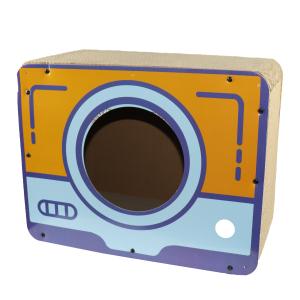Cute Cat Scratcher Toy Cardboard Box Scratching Playing Relaxing 44x22x34CM