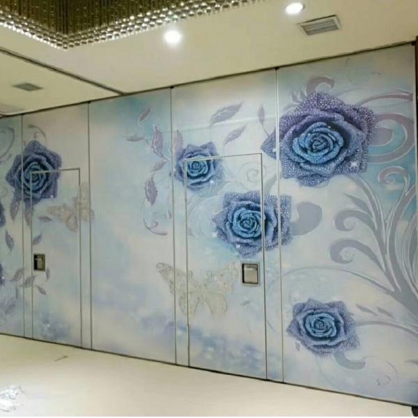 Aluminium Frame Operable Acoustic Movable Walls / Banquet Hall Sliding Folding Partition