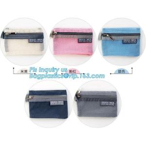 promotional zipper bag mesh file bags organizer, eco-friendly PVC A4 mesh