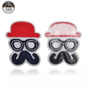 Iron On Backing Embroidered Sports Patches With Heat Cut / Merrowed Border