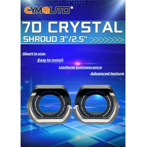 CYMAUTO Crystal 7D Light Guide Integrated Cover White Color 3 Inch Angel Eyes