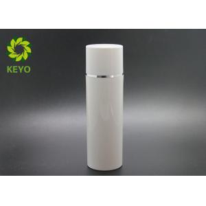 White Cylinder Empty Cosmetic Bottles Recyle Lotion Airless Pump Bottle In 100ML