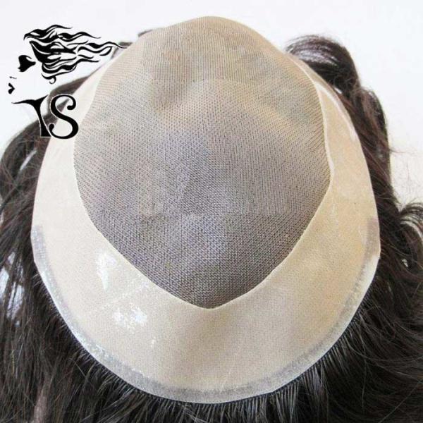 Men's Toupee Hair Pieces With Pu Coated All Around Perimeter And Folded Lace