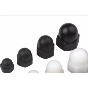 Custom M10 M18 Nylon Dome Cap Nuts M16 Acron nuts Black white round head Plastic