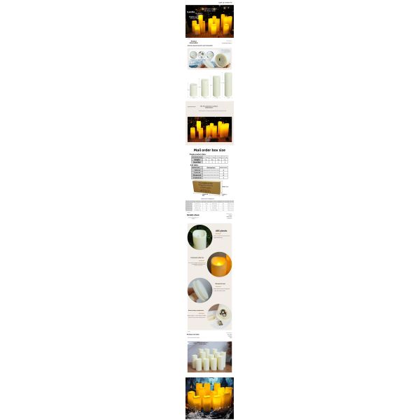Outdoor Waterproof LED Candles with Remote Control and Timer Function for Indoor and Outdoor Decoration
