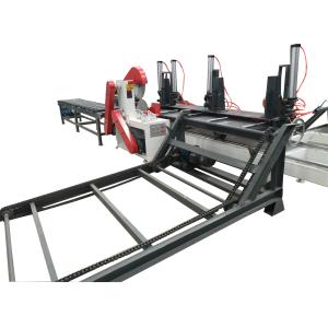 heavy duty twin blades saw mill log cutting circular rip saw with log carriage