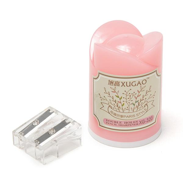 EN71 Floral Flower School Cartoon Pencil Sharpener Double Hole