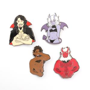 Wholesale hot sale customized design hard enamel collar lapel pin hard anime pin badge from china suppliers