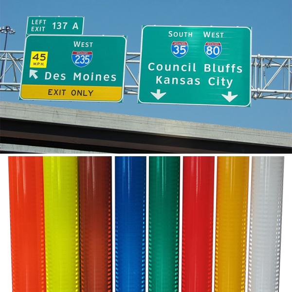 HIP Retro Prismatic Reflective Sheeting Permanent Adhesive Vinyl