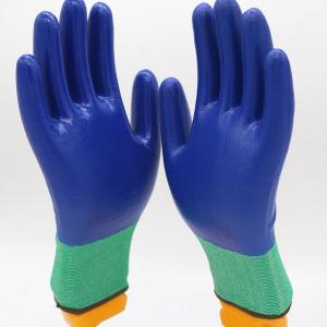 ZM 13 Gauge Polyester Liner With Smooth Nitrile Fully Dipped Glove For Wet And
