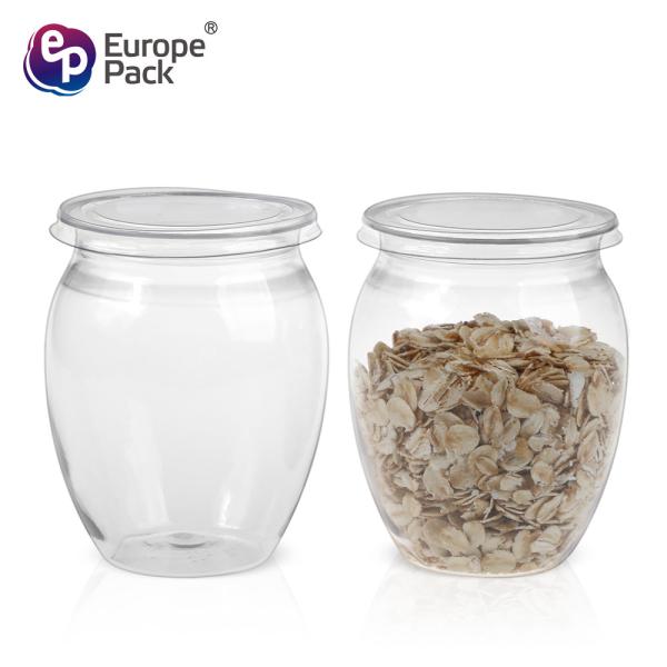 Eco-friendly PET round ice cream cups plastic dessert cups with lids Ice cream