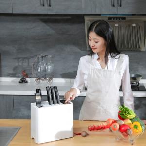 Intelligent Kitchen Disinfection Knife Holder Block With Sharpener Sterilizing