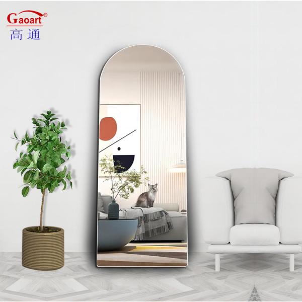 Contemporary Design Aluninium Alloy Frame Standing Wall Bathroom Mirror for Home