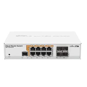 China CRS112-8P-4S-IN 8-Port Gigabit Ethernet Smart Switch with PoE-Out and 400MHz CPU on sale