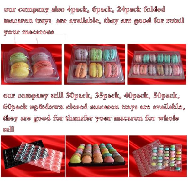 Customize design OEM macarons cakes chocolates plastic blister thermoforming vacuum clamshell packaging